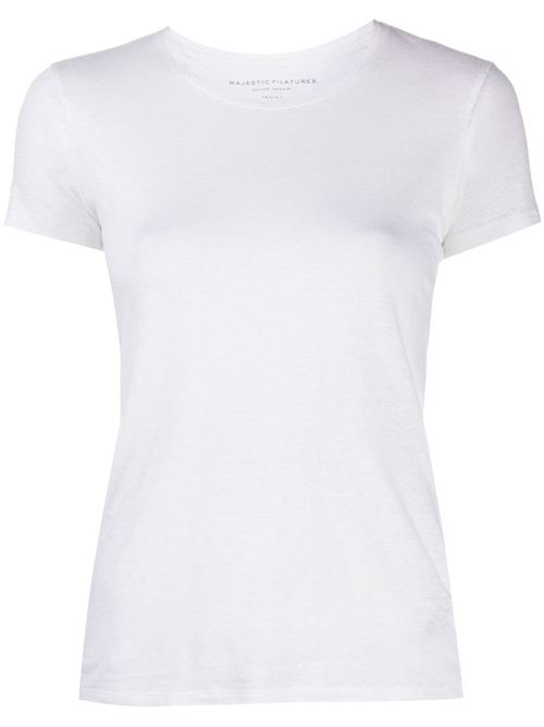 T-shirt donna Majestic Filatures girocollo bianca MAJESTIC FILATURES | E26M011FTS162001